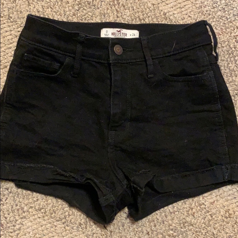 Hollister Black High Rise Jean Shorts